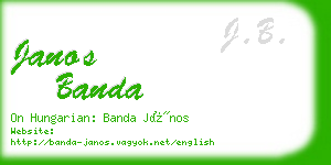 janos banda business card